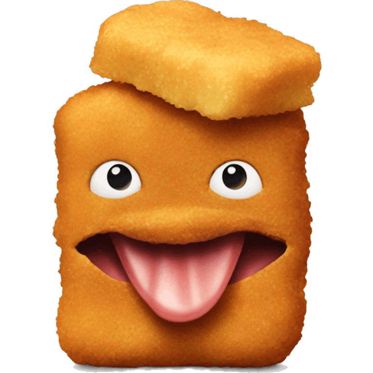 Chicken nugget eating steak emoji