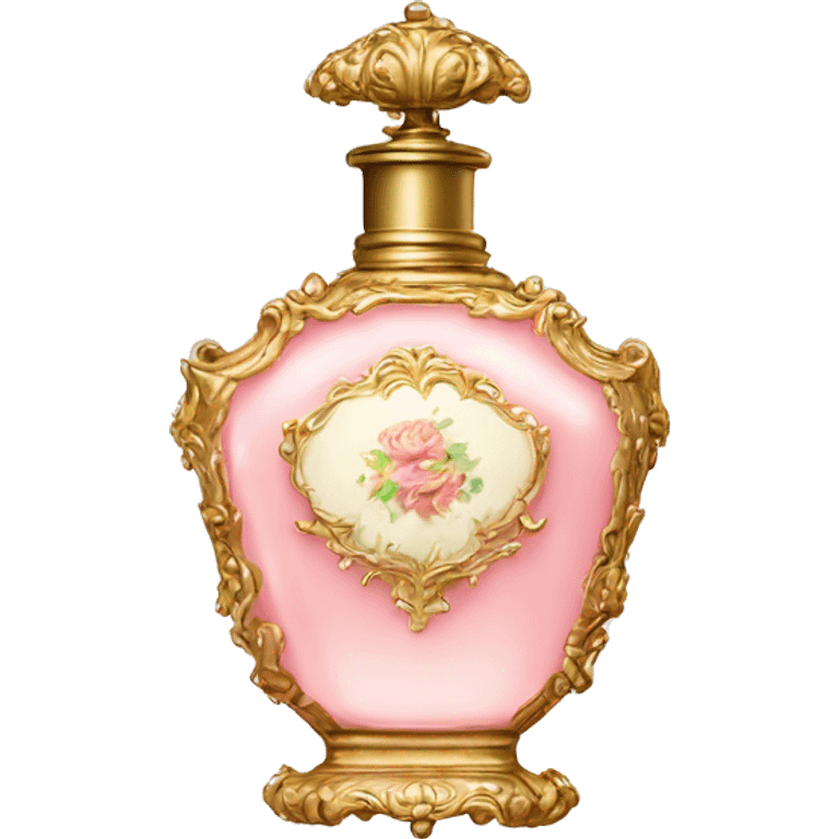 vintage rococo light pink perfume  emoji