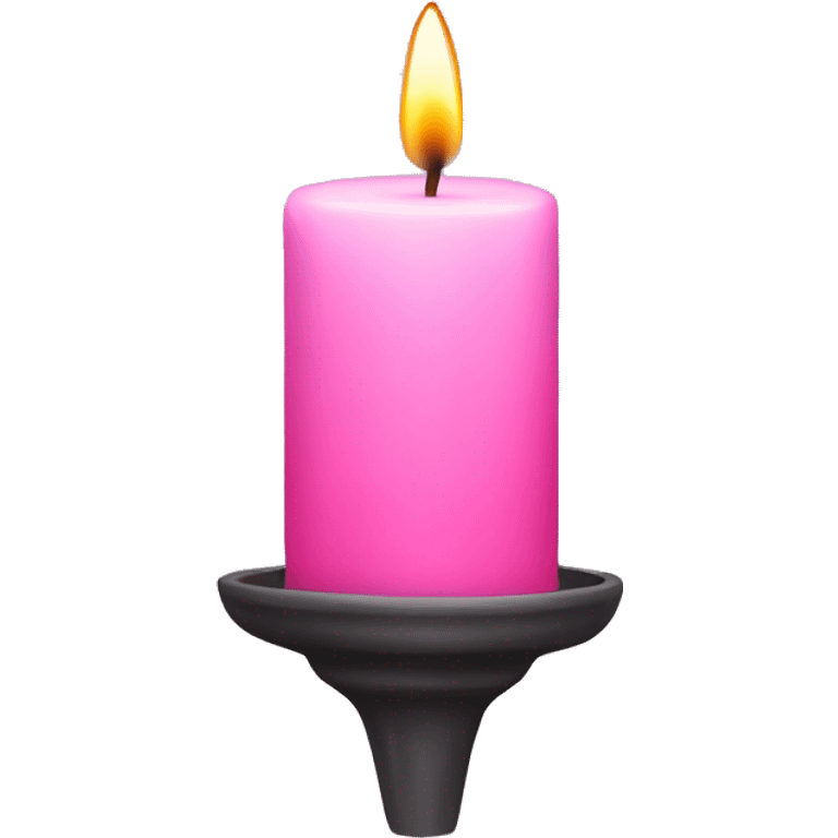 Pink candle emoji