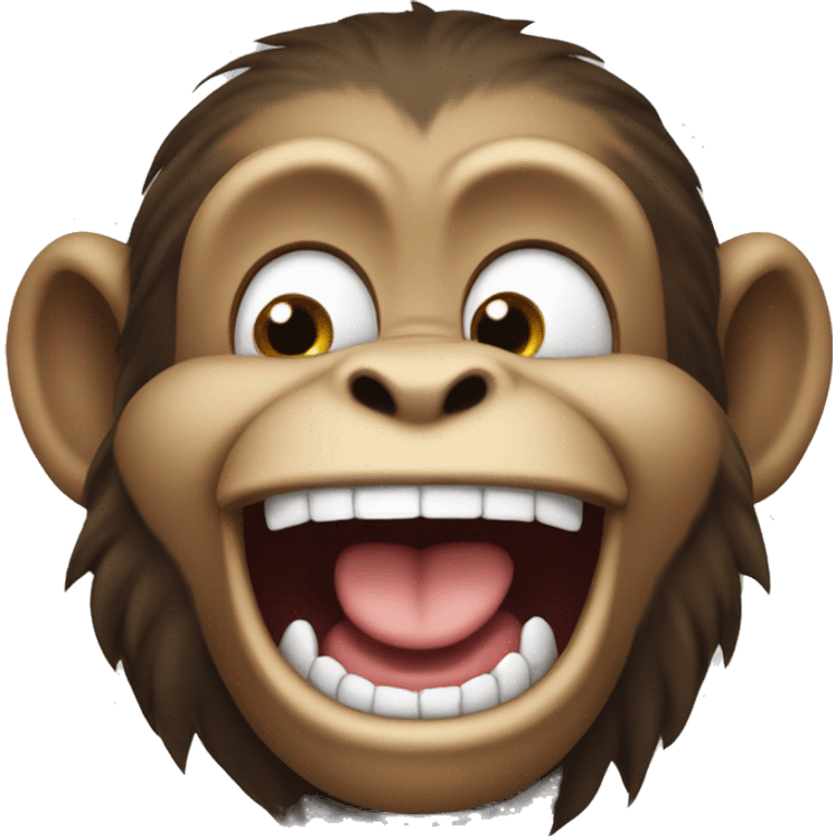 the monkey laughs emoji