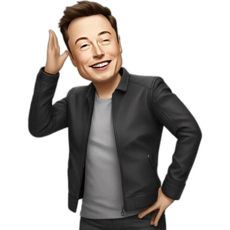 elon musk qui dab emoji