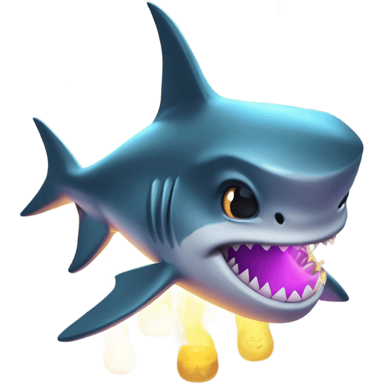 Shark performing witchcraft  emoji