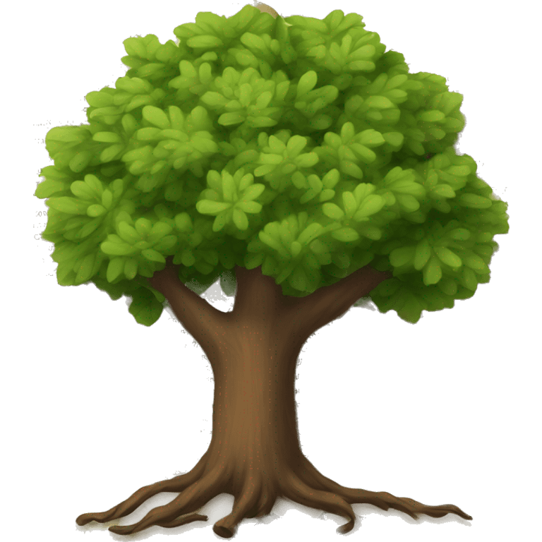 A tree rooted in an open Bible emoji