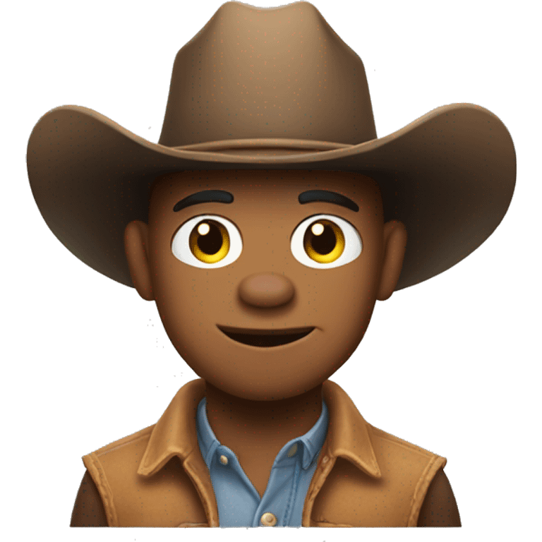 Pig with a cowboy had emoji