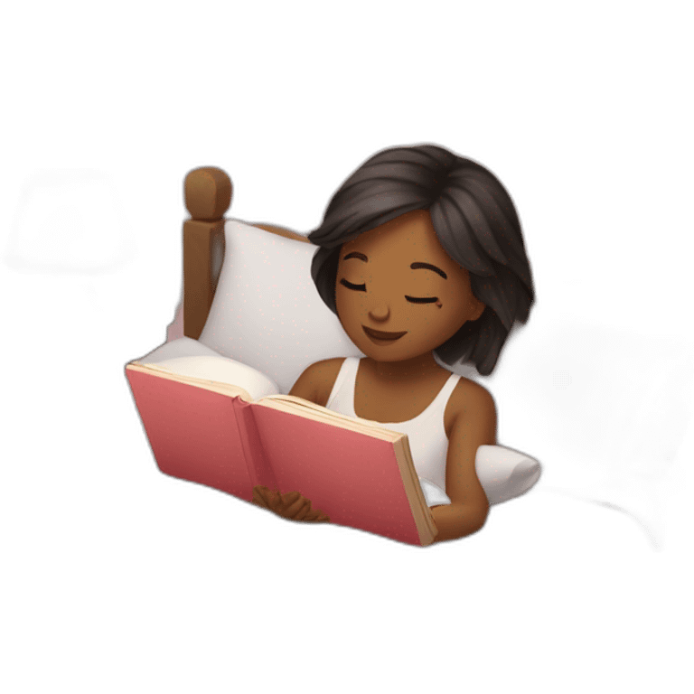 Fille au lit emoji