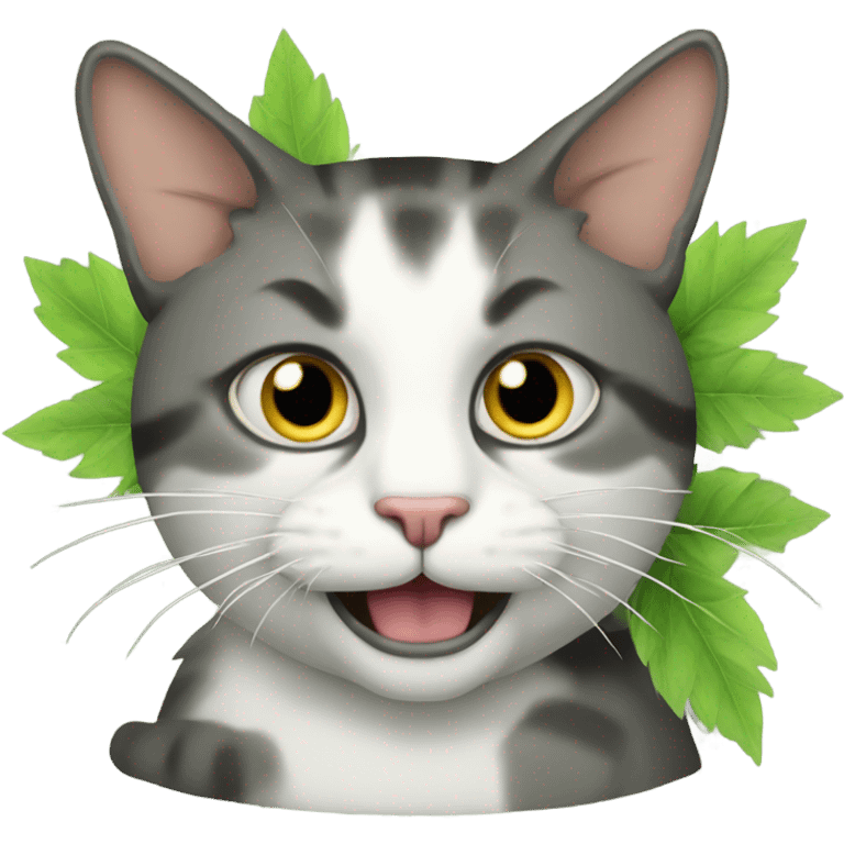 Weed cat emoji