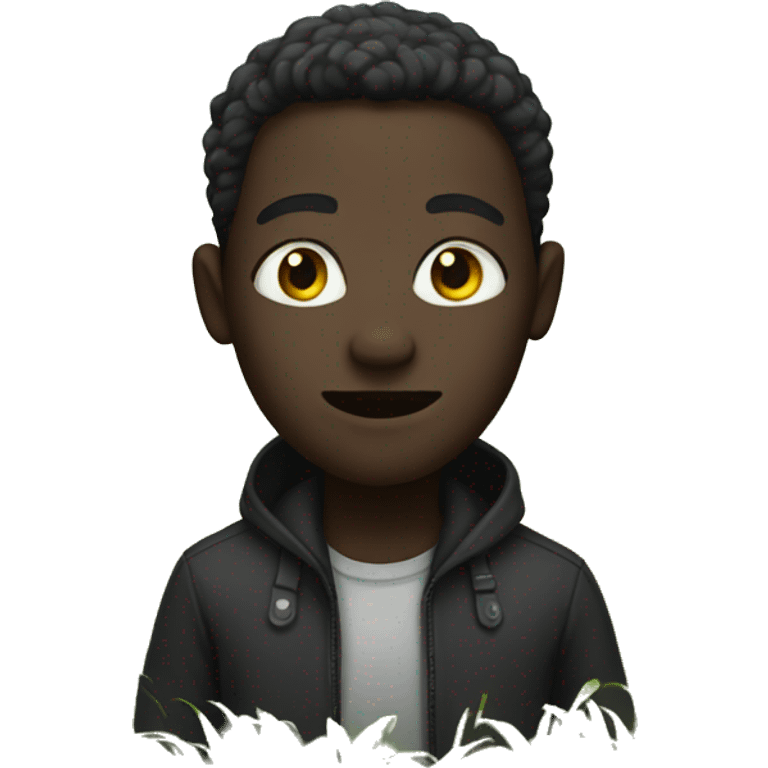 dark people in a field emoji