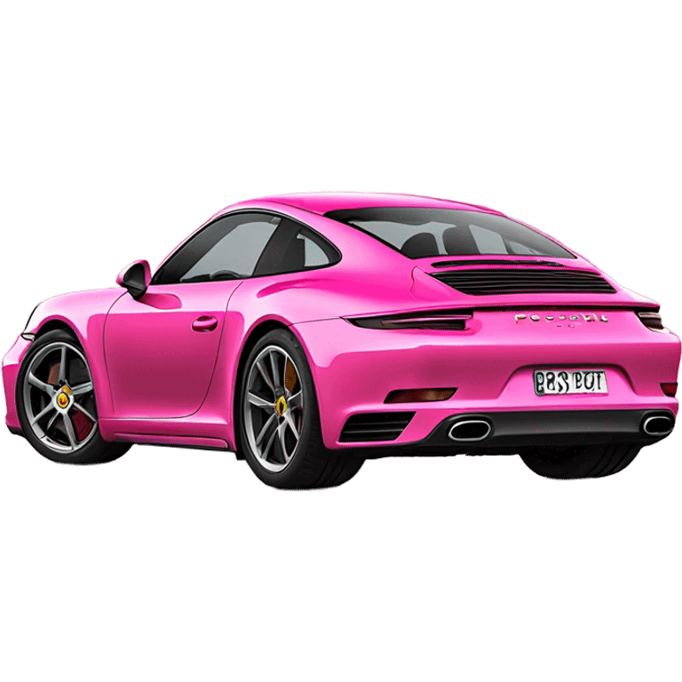 New porsche 911 pink emoji