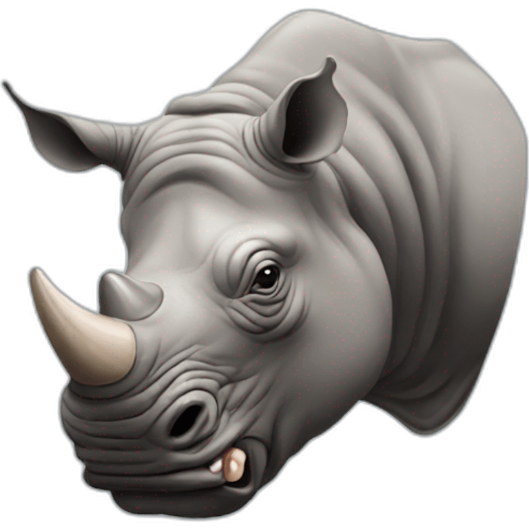 Man head muscle rhino emoji