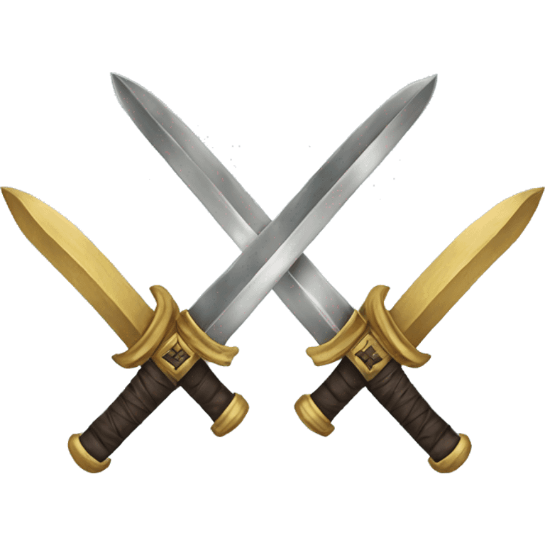 Two swords cross each other  emoji