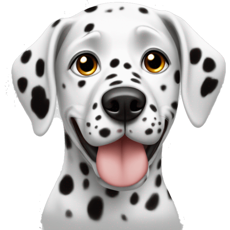 Dalmatian with black eye markings emoji