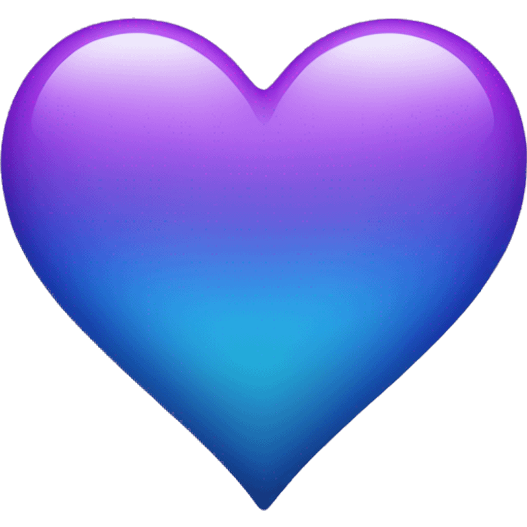 Purple and blue ombré heart emoji