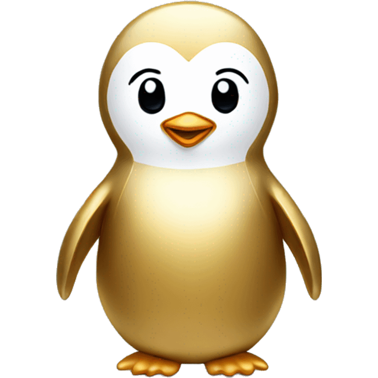 gold smiling penguin emoji