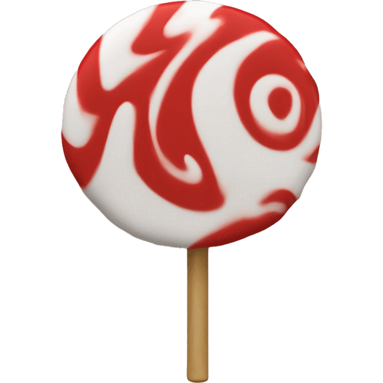 Red and White Swirled Lollipop on Stick
 3d
 emoji