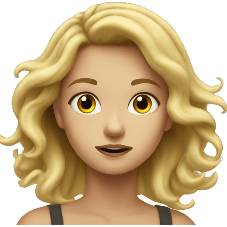 a blonde girl in a tornado  emoji