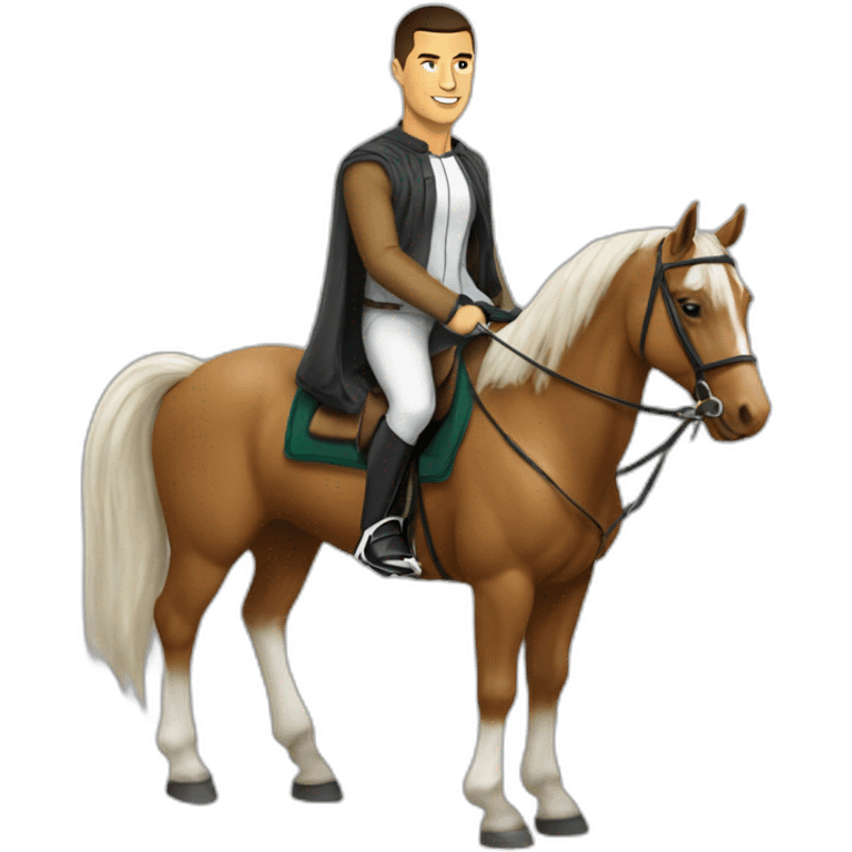 Ronaldo sur un cheval  emoji