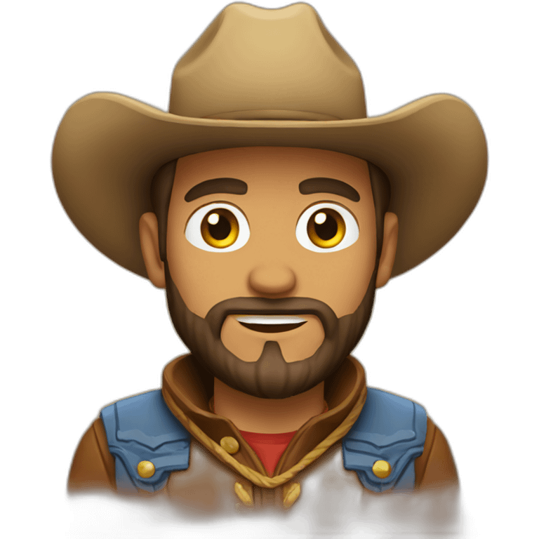 Cowboy with beard  emoji