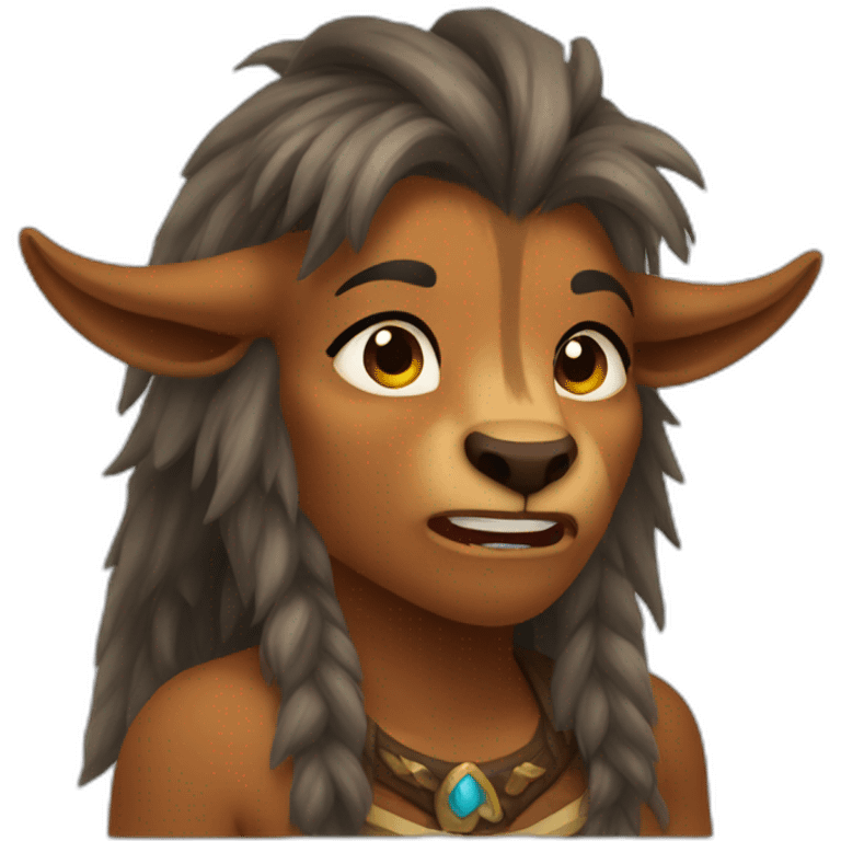 tauren female crying emoji