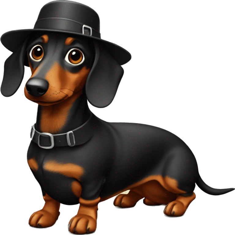 Dachshund pilgrim emoji