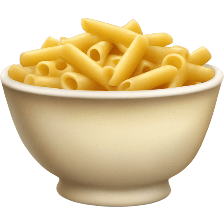 Bowl of macaroni and cheese penne emoji