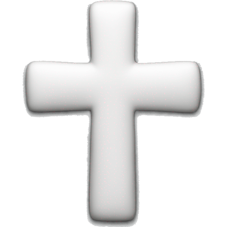 A white cross with a soft appearance  emoji