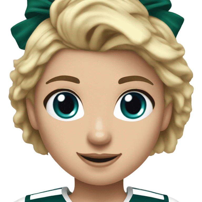 Short blond hair blue eyes female as Philadelphia Eagles cheerleader  emoji