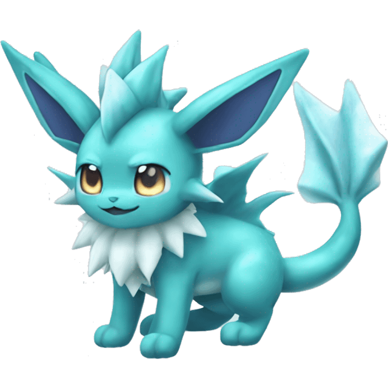 Kawaii Vaporeon-Glaceon-Pokémon full body emoji