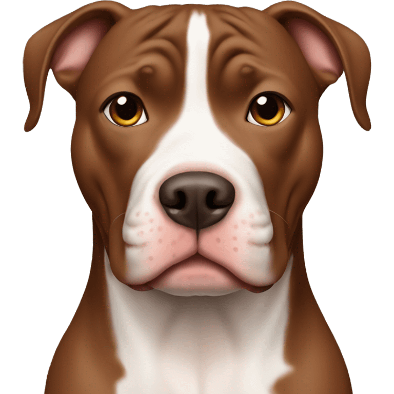 Solid brown pitbull emoji