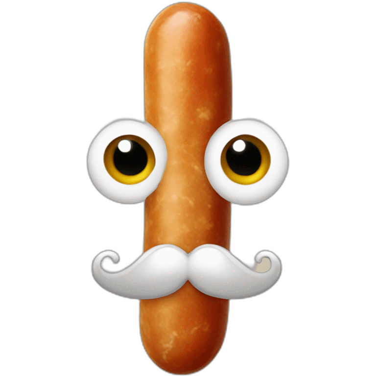 Saucisson avec une moustache emoji