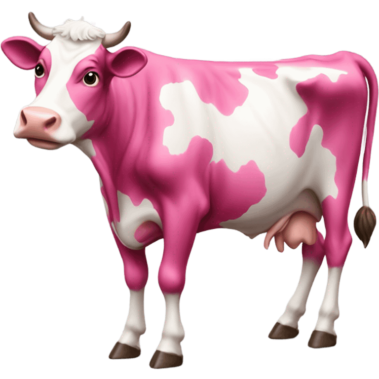 Pink cow emoji