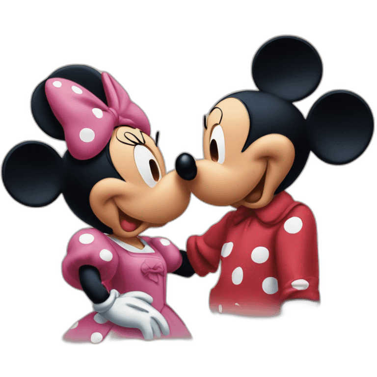 Minnie mickey kiss emoji