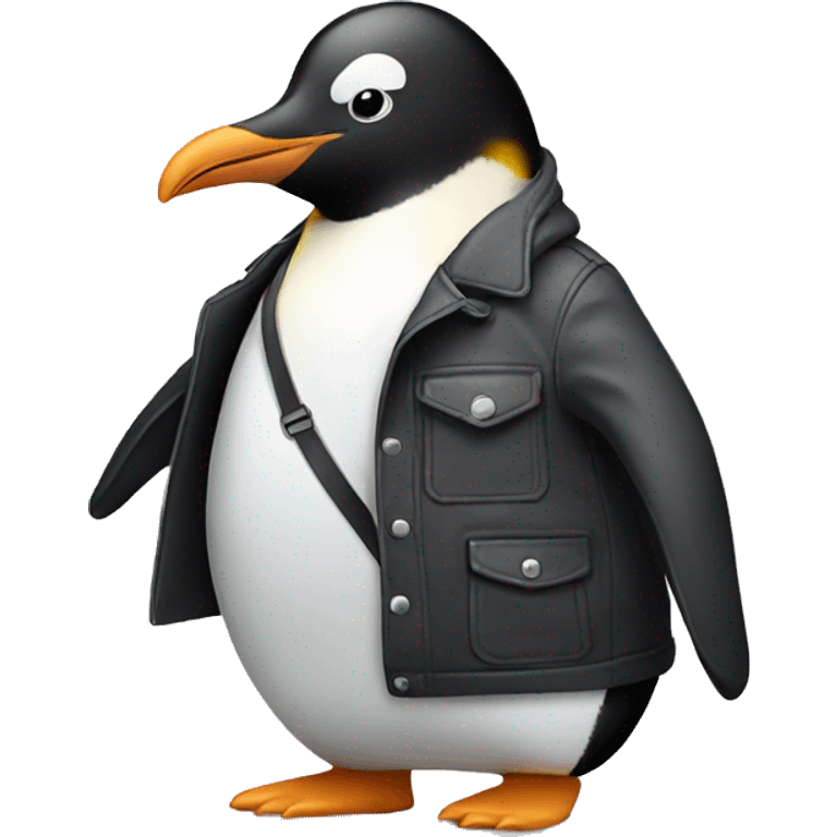 Penguin wearing a jacket emoji