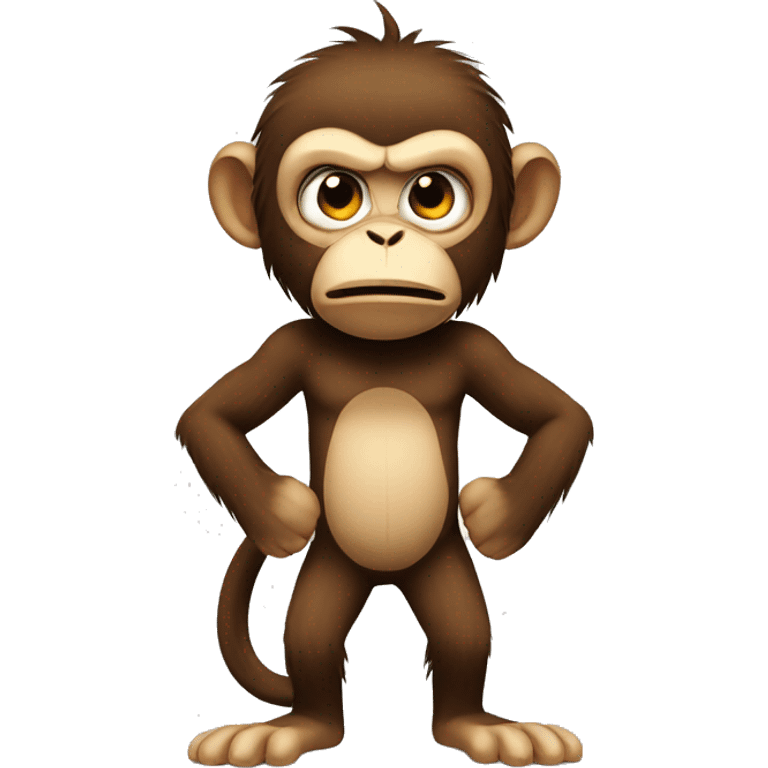 The monkey is very angry emoji