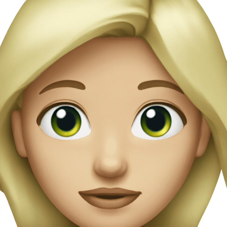 Woman blond blue/ green eyes emoji