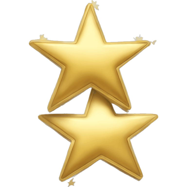 Two gold stars mirror each other  emoji