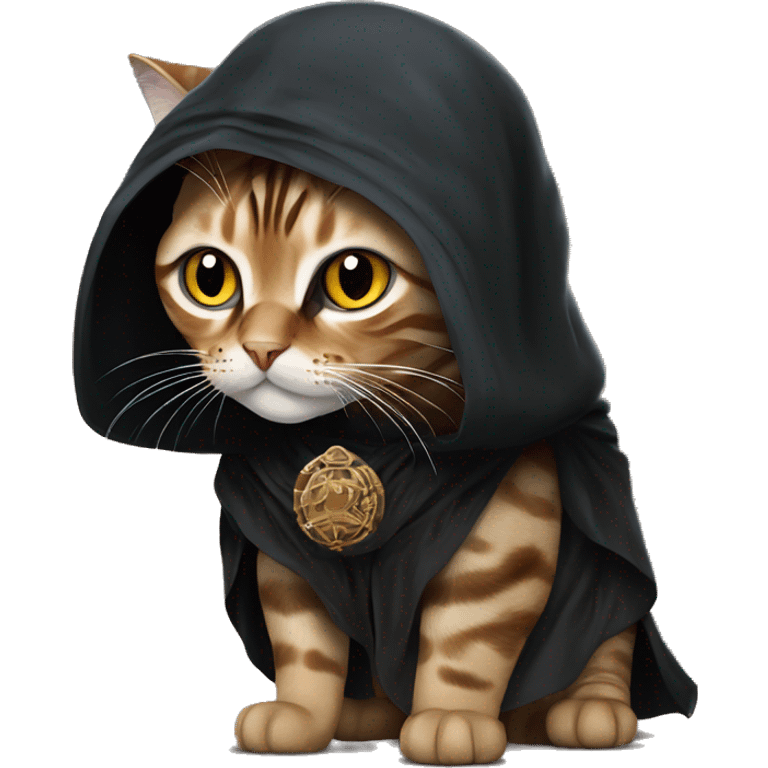 Bengal cat dressed as emperor palpatine emoji