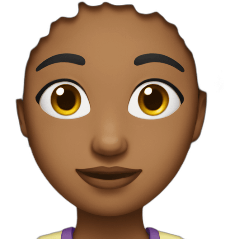 mujer pelo negro emoji