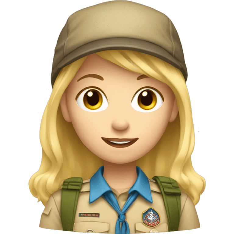 blonde scout girl  emoji