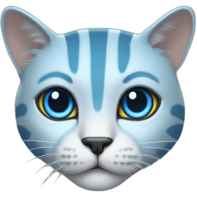 robot blue cat emoji