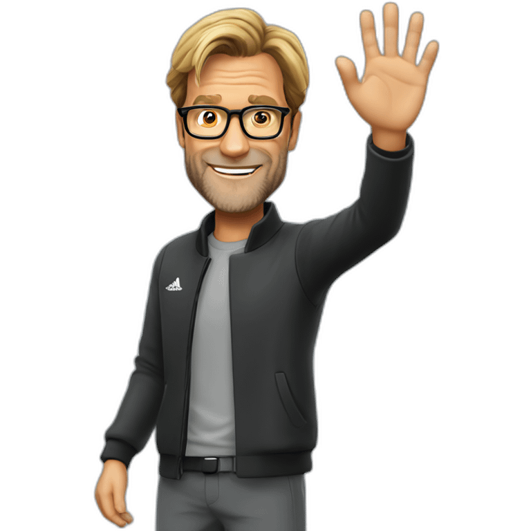 Jurgen Klopp waving hand emoji