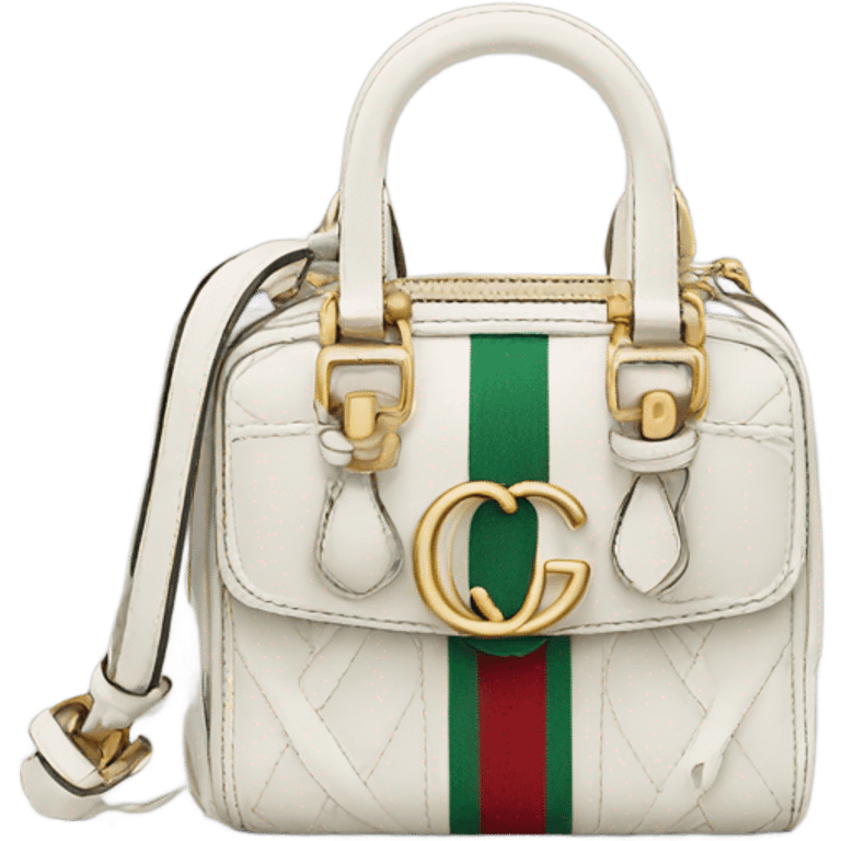 Gucci mini bag in white emoji