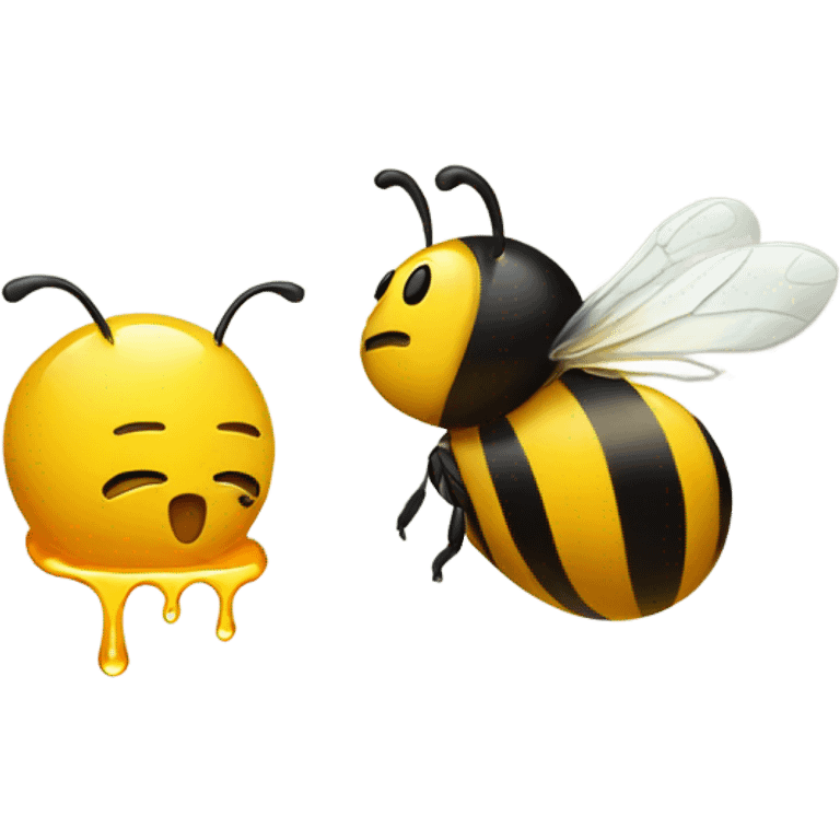 Bee and melting emoji  emoji