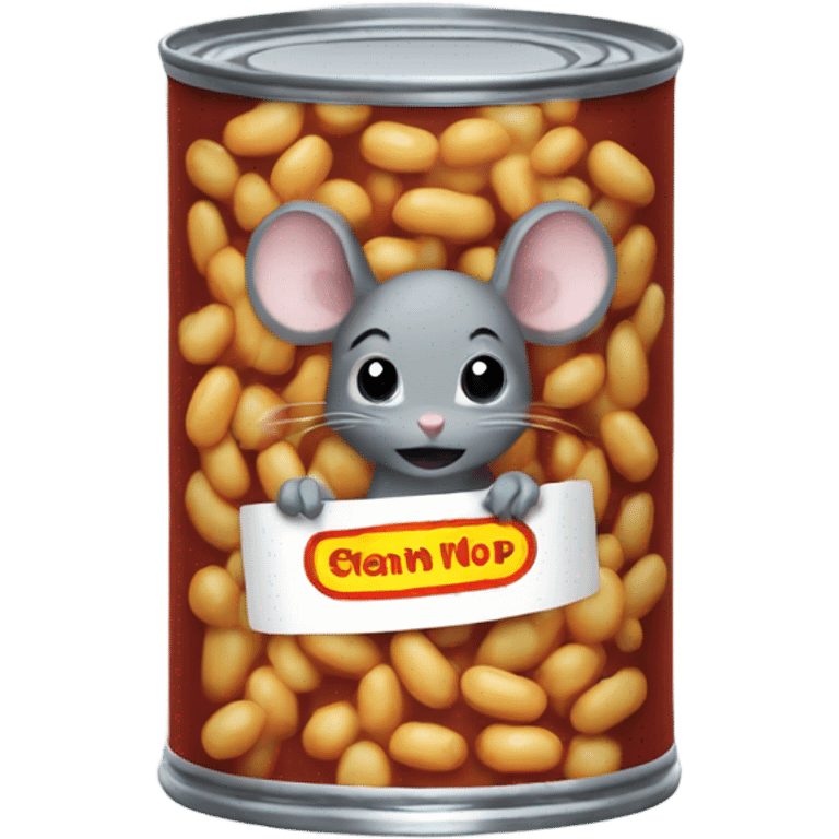 mouse in a can of baked beans emoji