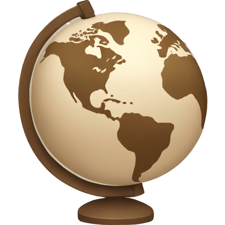 Beige globe emoji