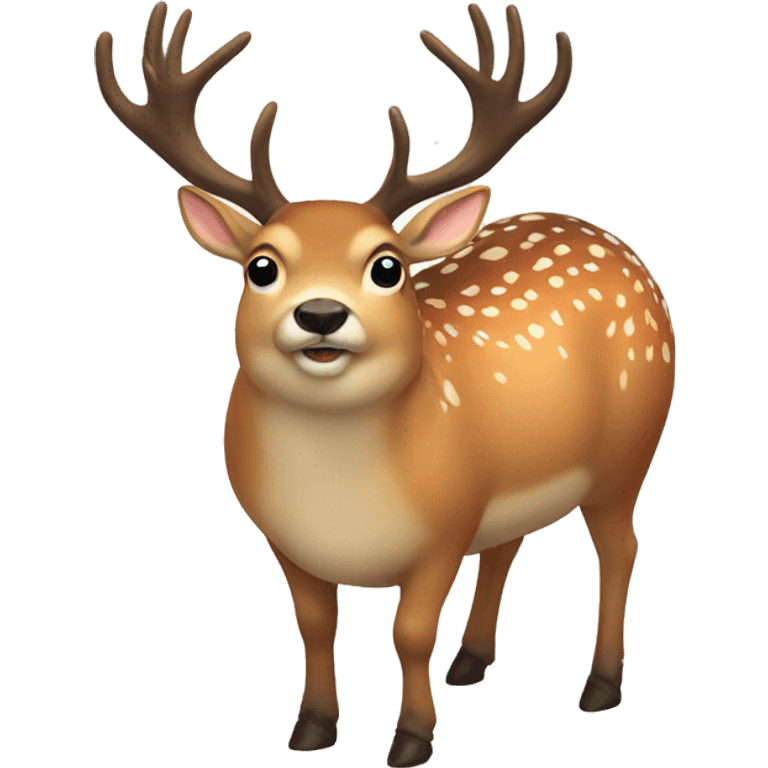 Really fat deer emoji