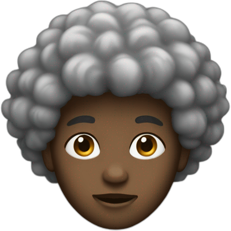 An Afro boy emoji