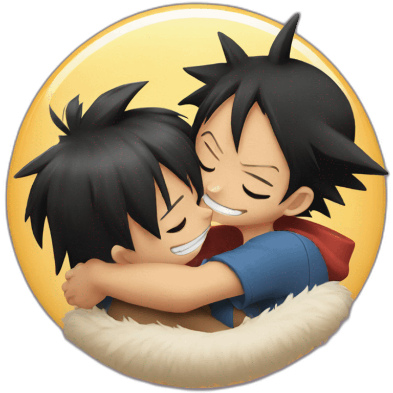 Luffy Hug Eevee emoji