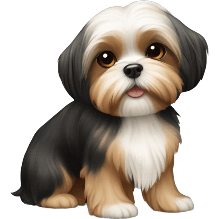 black and tan shih tzu maltese yorkie mix emoji