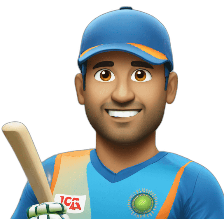 Dhoni  emoji as a cricketer emoji