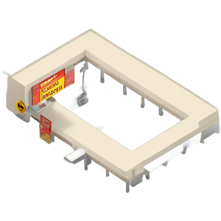 isometric supermarket car park emoji